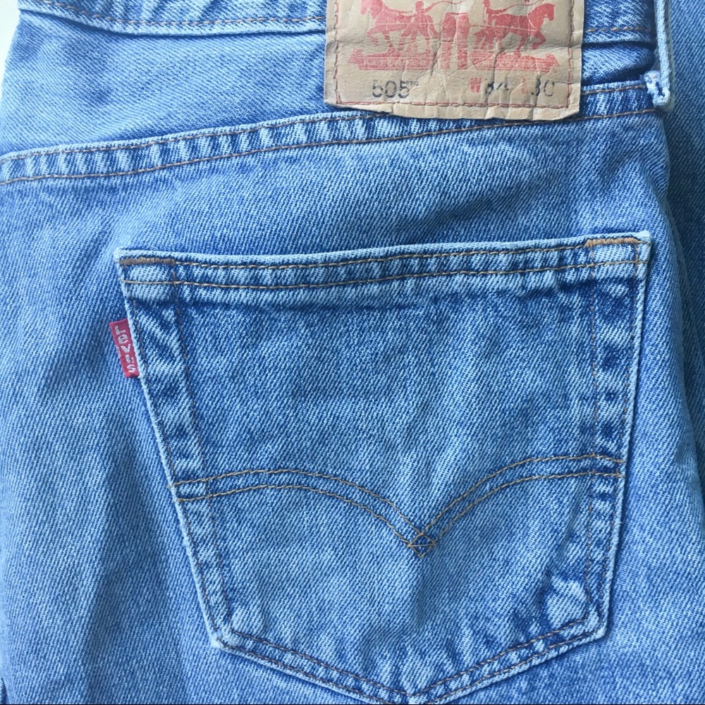 Vintage LEVIS 505 Straight Leg light blue 34x30 - Picture 6 of 8
